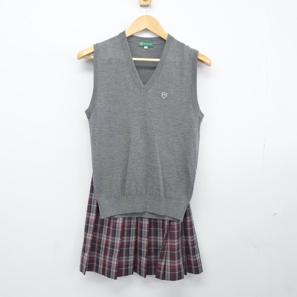 【中古制服】東京都 青山学院高等部 女子制服 3点（ニットベスト・スカート・スカート）sf024678【リサイクル学生服】 | 中古制服通販パレイド