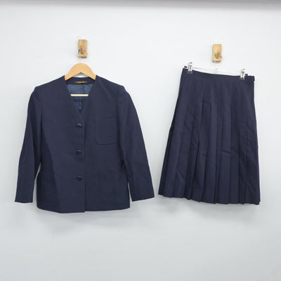 【中古】群馬県 相生中学校 女子制服 2点（ブレザー・スカート）sf024684