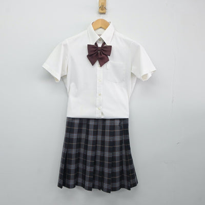 【中古】埼玉県 埼玉栄高等学校 女子制服 3点（シャツ・スカート）sf024687