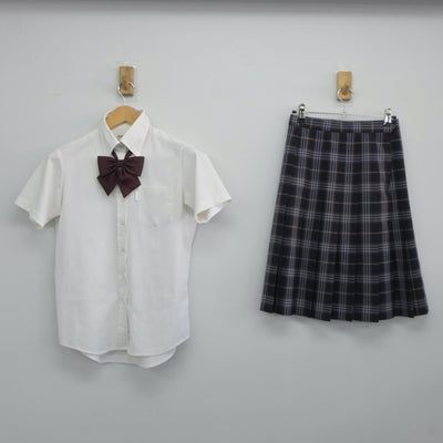 【中古】埼玉県 埼玉栄高等学校 女子制服 3点（シャツ・スカート）sf024687