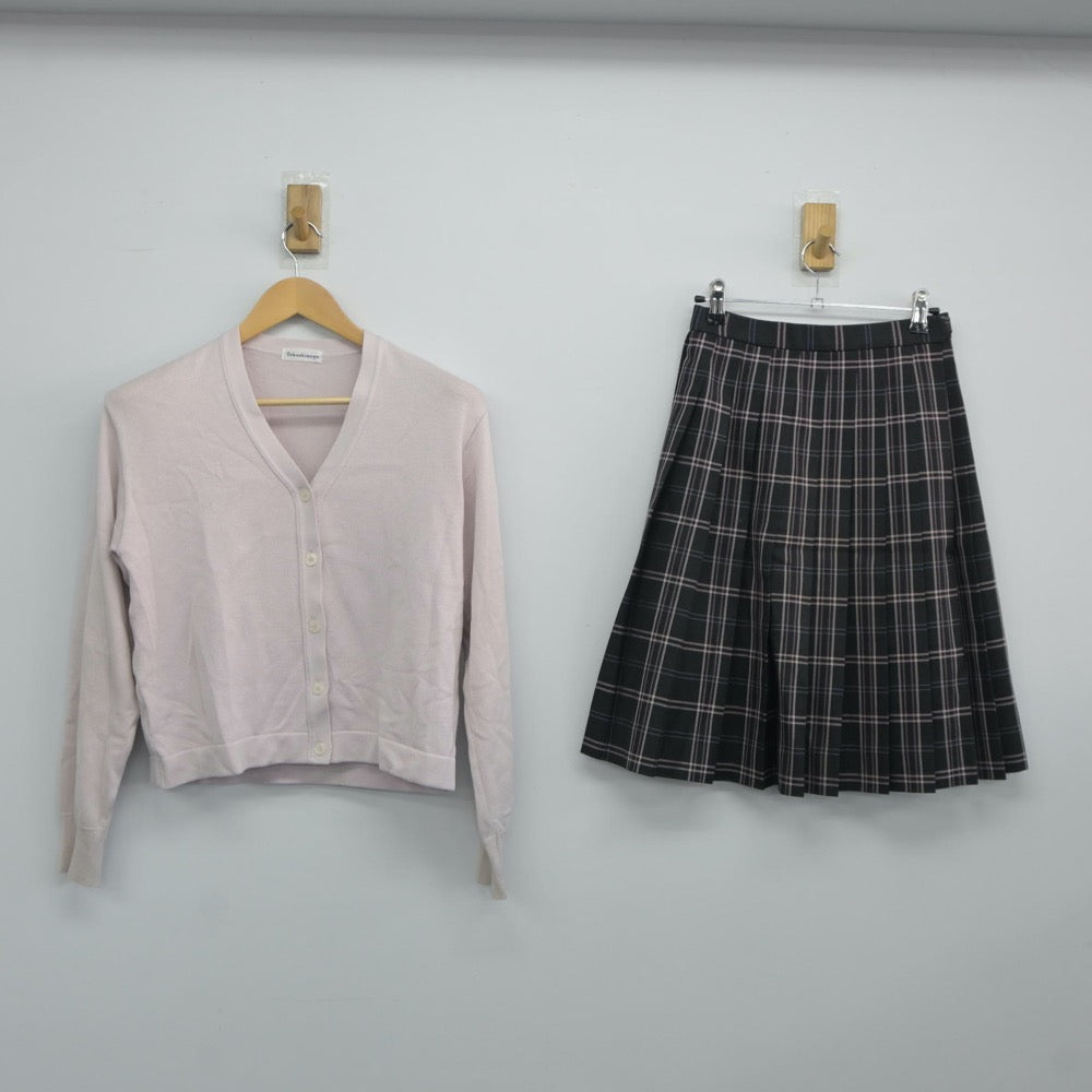 【中古】大阪府 梅花高等学校 女子制服 2点（ニット・スカート）sf024693