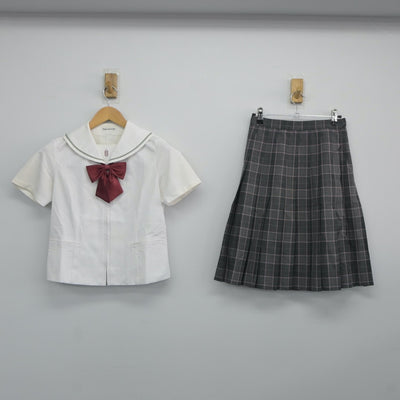 【中古】大阪府 梅花高等学校 女子制服 3点（シャツ・スカート）sf024694