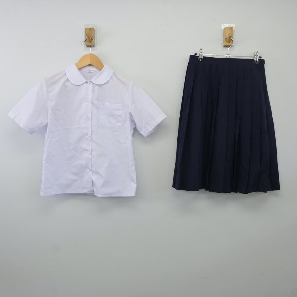 【中古】群馬県 桐生市立相生中学校 女子制服 2点（シャツ・スカート）sf024695