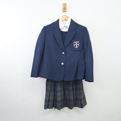 【中古】東京都 頌栄女子学院高等学校 女子制服 4点（ブレザー・シャツ・ニット・スカート）sf024696