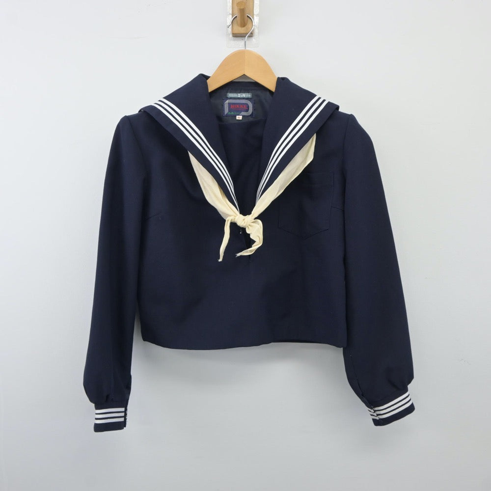 【中古】愛知県 愛知教育名古屋附属中学校 女子制服 2点（セーラー服・スカート）sf024703