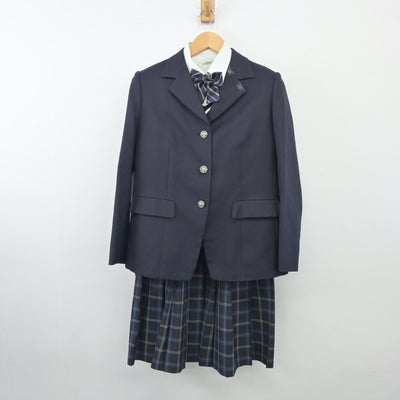 【中古】愛知県 愛知教育大学附属高等学校 女子制服 5点（ブレザー・シャツ・ニット・スカート）sf024707