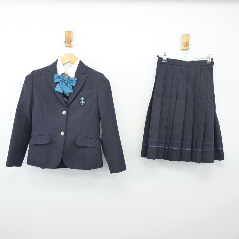 【中古】大阪府 東大谷高等学校 女子制服 5点（ブレザー・シャツ・ニット・スカート）sf024710