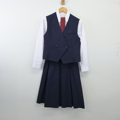 【中古】奈良県 奈良県立桜井高等学校 女子制服 5点（ブレザー・シャツ・ベスト・スカート）sf024716