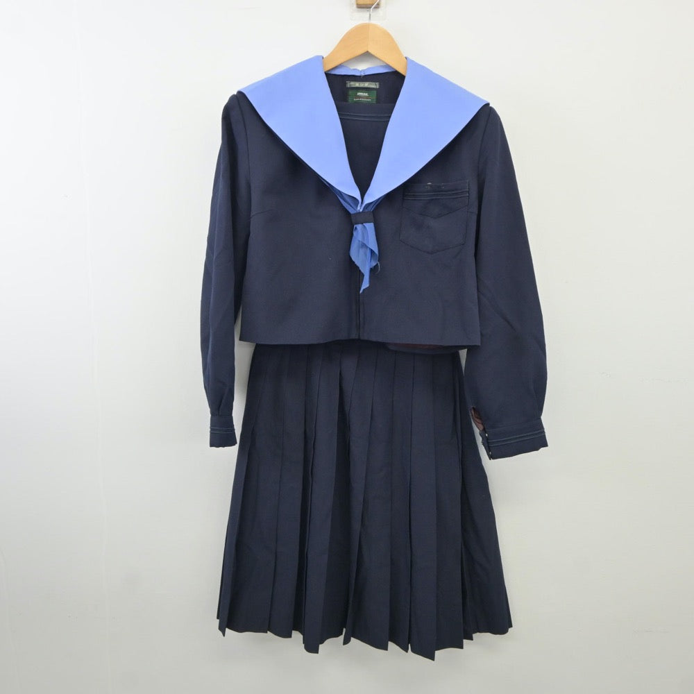 【中古】大阪府 大阪市立喜連中学校 女子制服 2点（セーラー服・スカート）sf024720