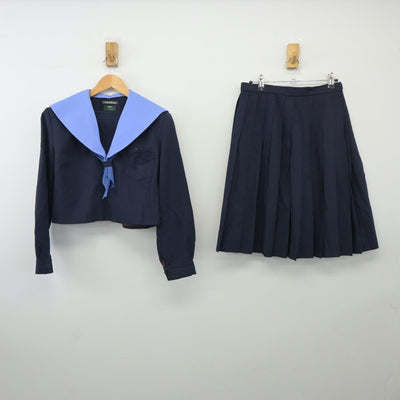 【中古】大阪府 大阪市立喜連中学校 女子制服 2点（セーラー服・スカート）sf024720