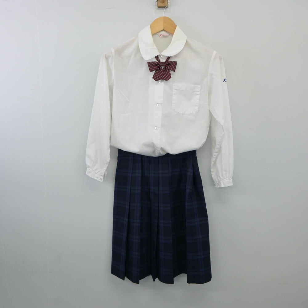 【中古】静岡県 加藤学園高等学校 女子制服 4点（ブレザー・シャツ・スカート）sf024731