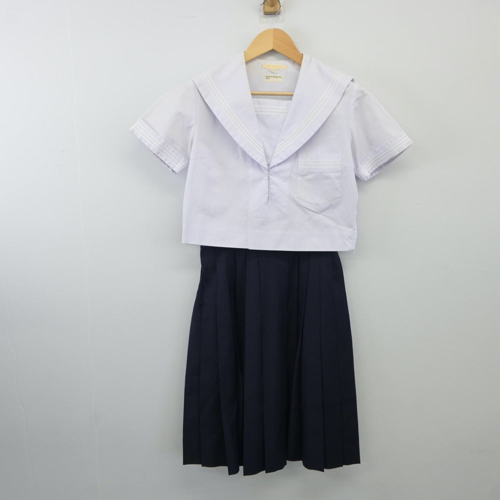 【中古】大阪府 大谷高等学校 女子制服 2点（セーラー服・スカート）sf024743