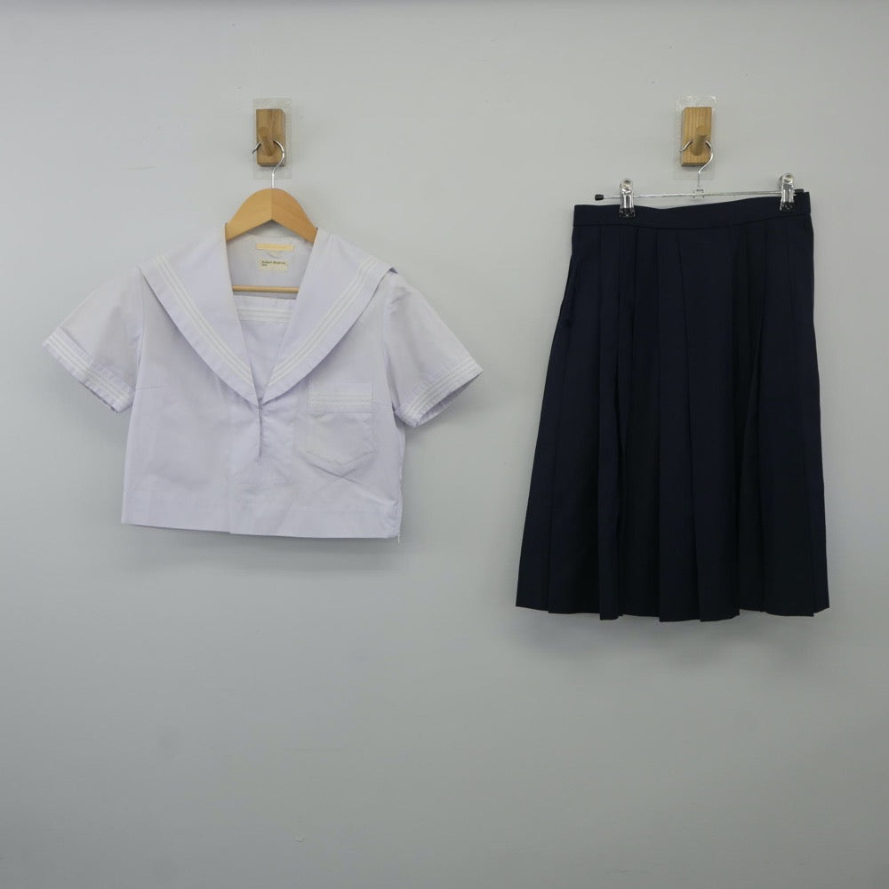 【中古】大阪府 大谷高等学校 女子制服 2点（セーラー服・スカート）sf024743