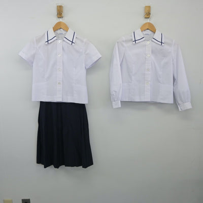 【中古】静岡県 沼津市立原中学校 女子制服 3点（シャツ・スカート）sf024747