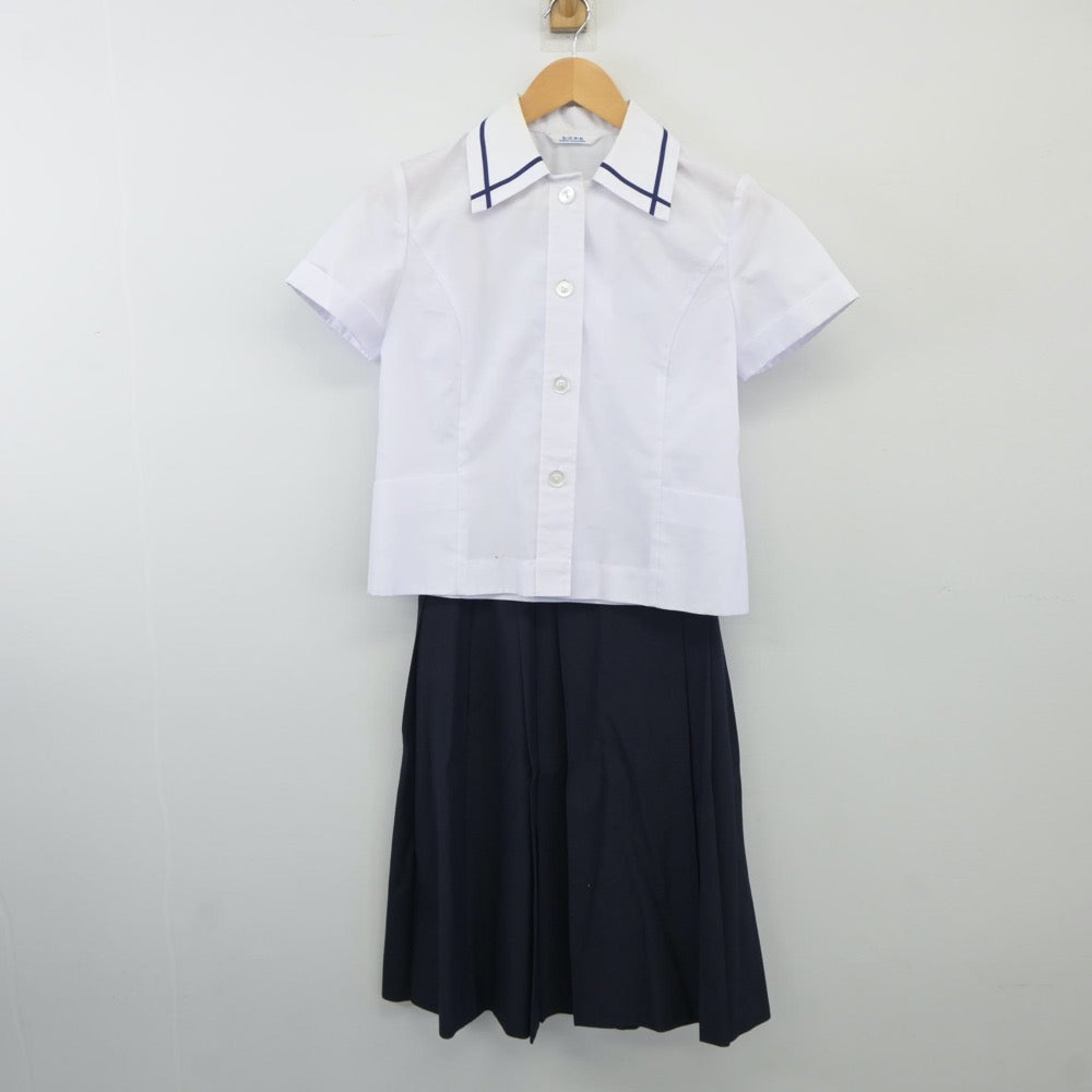 【中古】静岡県 沼津市立原中学校 女子制服 3点（シャツ・スカート）sf024747