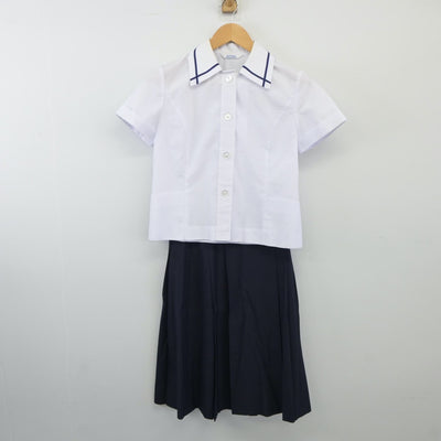 【中古】静岡県 沼津市立原中学校 女子制服 3点（シャツ・スカート）sf024747