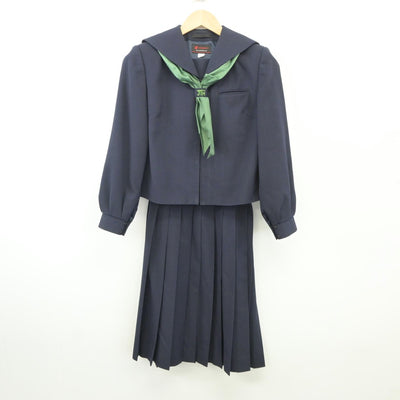 【中古】福島県 福島県白河市立東北中学校 女子制服 2点（セーラー服・スカート）sf024749