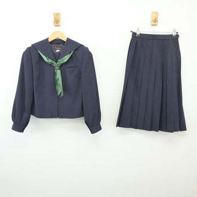 【中古】福島県 福島県白河市立東北中学校 女子制服 2点（セーラー服・スカート）sf024749