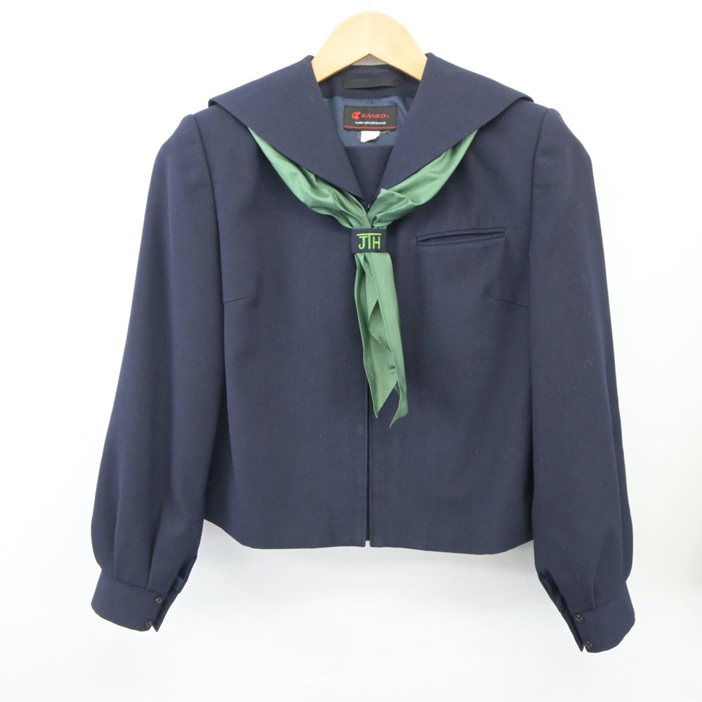 【中古】福島県 福島県白河市立東北中学校 女子制服 2点（セーラー服・スカート）sf024749