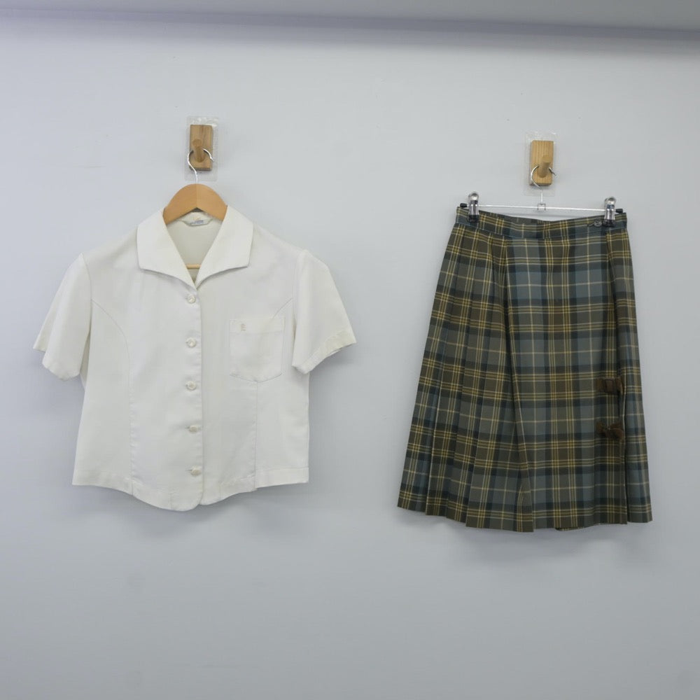 【中古】長崎県 諫早東高等学校 女子制服 3点（シャツ・シャツ・スカート）sf024758