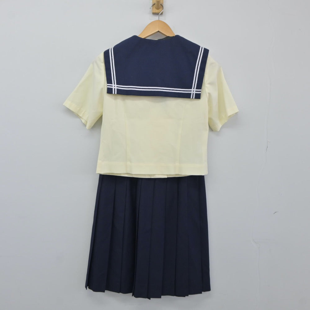 【中古】福島県 郡山商業高等学校 女子制服 2点（セーラー服・スカート）sf024781