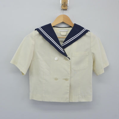 【中古】福島県 郡山商業高等学校 女子制服 2点（セーラー服）sf024783