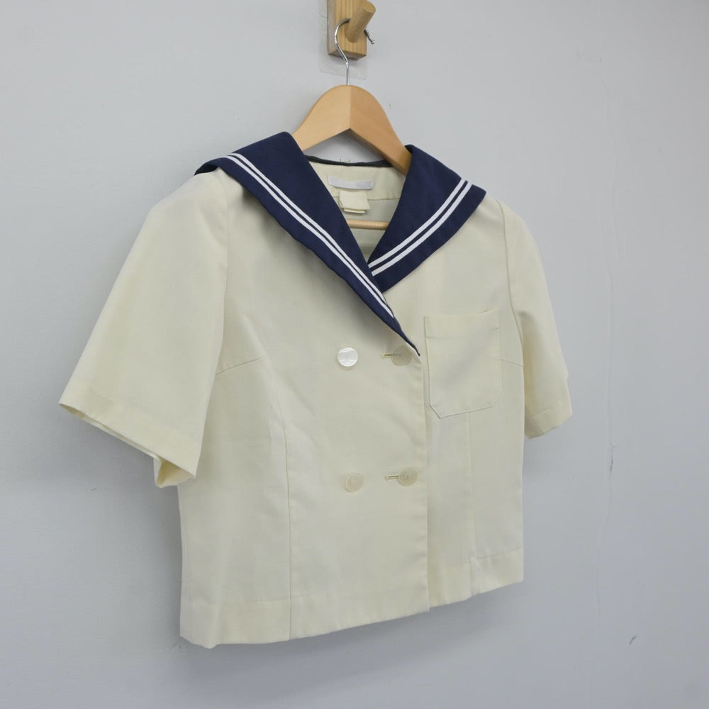 【中古】福島県 郡山商業高等学校 女子制服 2点（セーラー服）sf024783