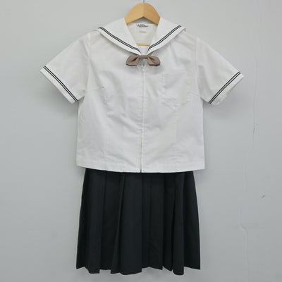 【中古】埼玉県 西武台新座中学校 女子制服 3点（セーラー服・スカート）sf024788