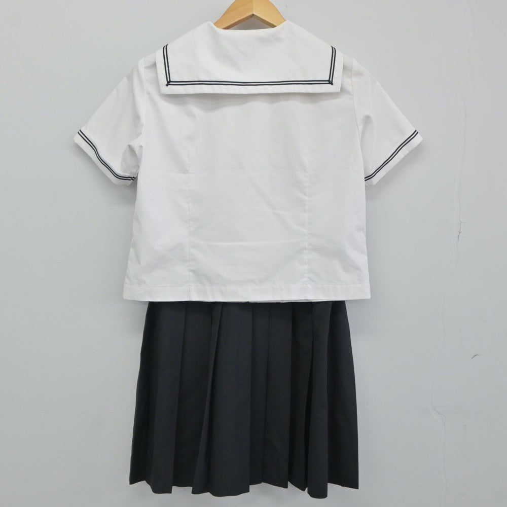 【中古】埼玉県 西武台新座中学校 女子制服 3点（セーラー服・スカート）sf024788