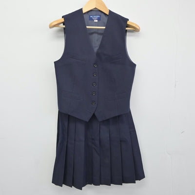 【中古】千葉県 市川東高等学校 女子制服 3点（ブレザー・ベスト・スカート）sf024795