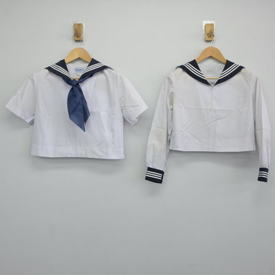 【中古】広島県 広島皆実高等学校 女子制服 3点（セーラー服）sf024798