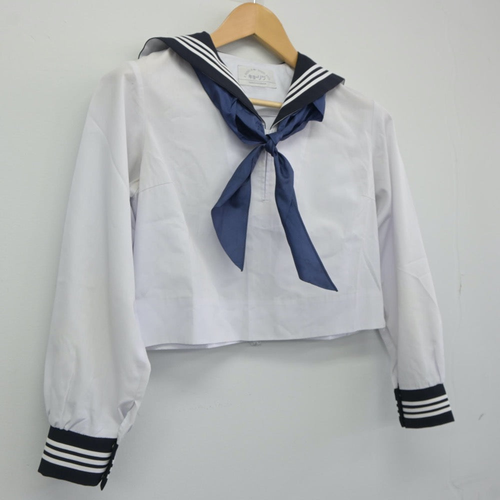 【中古】広島県 広島皆実高等学校 女子制服 2点（セーラー服）sf024799