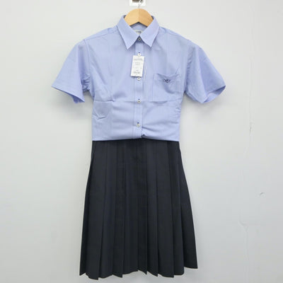 【中古】滋賀県 甲西高等学校 女子制服 3点（シャツ・スカート）sf024801