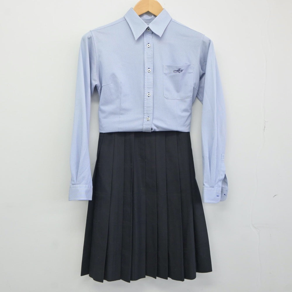 【中古】滋賀県 甲西高等学校 女子制服 3点（シャツ・スカート）sf024801