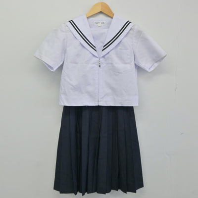 【中古】愛知県 大府南中学校 女子制服 3点（セーラー服・セーラー服・スカート）sf024806