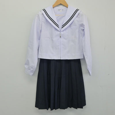 【中古】愛知県 大府南中学校 女子制服 3点（セーラー服・セーラー服・スカート）sf024806