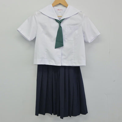 【中古】福島県 東北中学校 女子制服 3点（セーラー服・スカート）sf024809