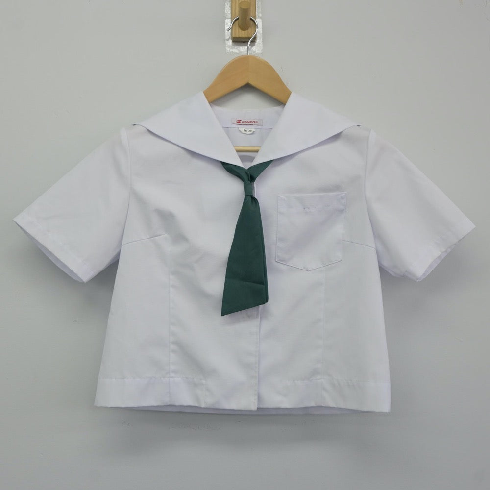 【中古】福島県 東北中学校 女子制服 3点（セーラー服・スカート）sf024809