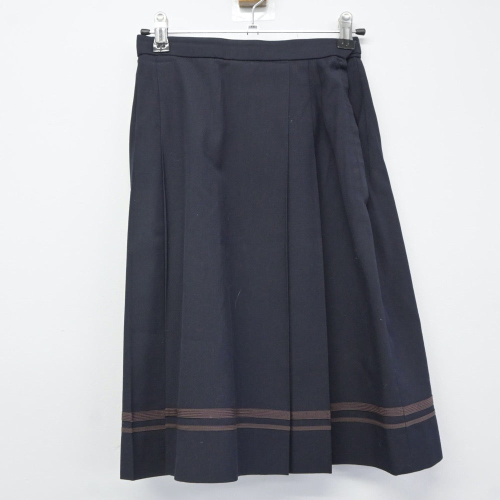 【中古】京都府 京都文教中学校 女子制服 3点（セーラー服・スカート）sf024813