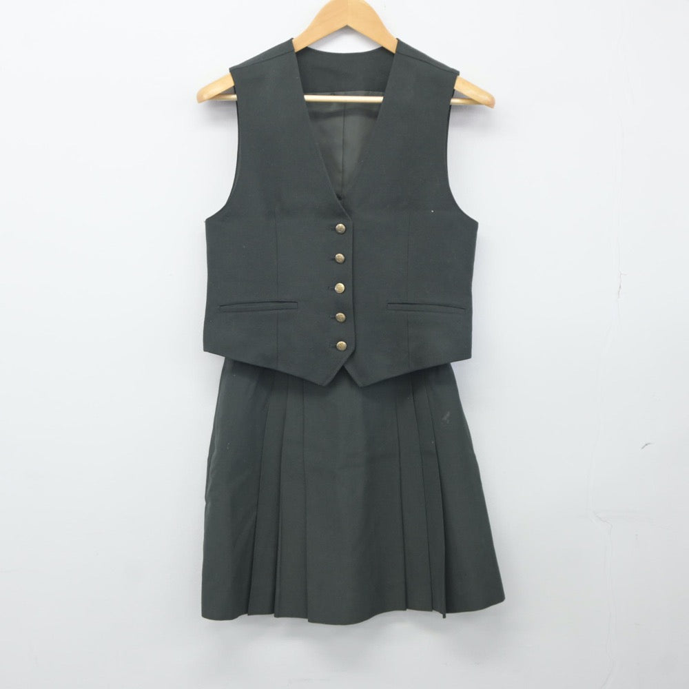 【中古】長野県 明科高等学校 女子制服 3点（ベスト・スカート・スカート）sf024833