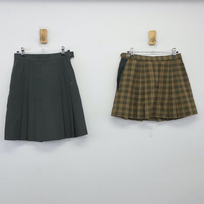 【中古】長野県 明科高等学校 女子制服 3点（ベスト・スカート・スカート）sf024833