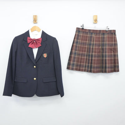 【中古】茨城県 鹿島学園高等学校 女子制服 4点（ブレザー・シャツ・スカート）sf024842