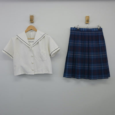 【中古】福島県 本宮高等学校 女子制服 3点（セーラー服・スカート）sf024849