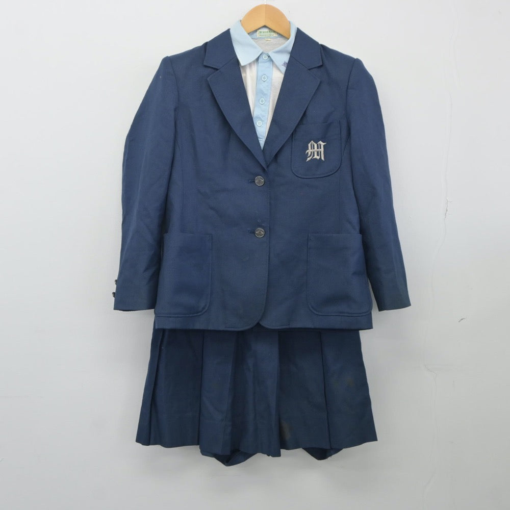 【中古】京都府 向島中学校 女子制服 3点（ブレザー・シャツ・スカート）sf024856