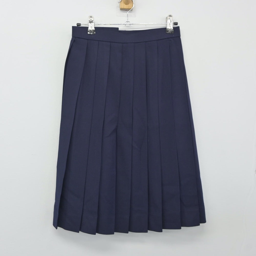 【中古】大阪府 プール学院中学校 女子制服 3点（ニット・シャツ・スカート）sf024858