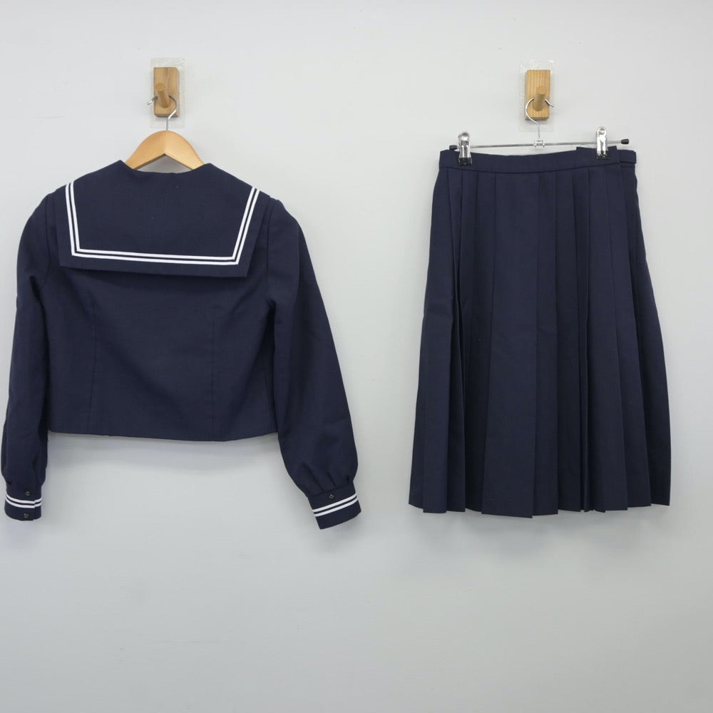 【中古】静岡県 清水飯田中学校 女子制服 2点（セーラー服・スカート）sf024859