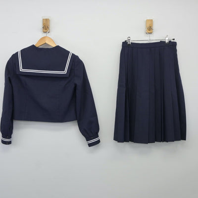 【中古】静岡県 清水飯田中学校 女子制服 2点（セーラー服・スカート）sf024859