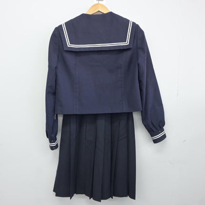 【中古】静岡県 清水飯田中学校 女子制服 2点（セーラー服・スカート）sf024860