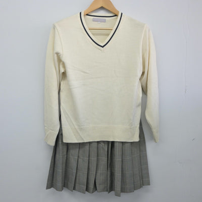 【中古】埼玉県 淑徳与野中学校・高等学校 女子制服 4点（ブレザー・ニット・スカート）sf024862