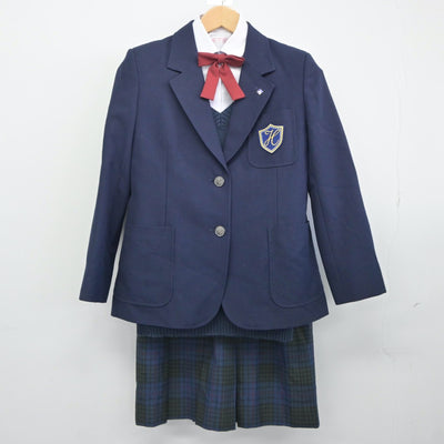 【中古】東京都 蓮沼中学校 女子制服 5点（ブレザー・シャツ・ニット・スカート）sf024865